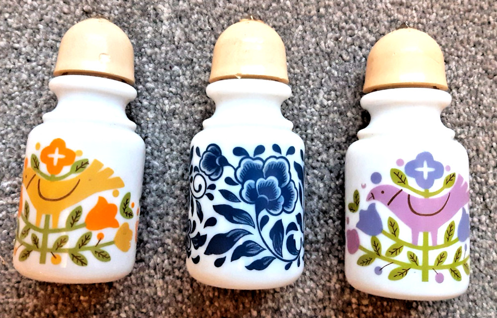 3 x Vintage Avon Bubble Bath Bottles