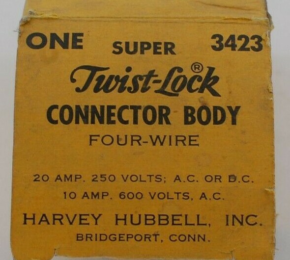 Hubbell 3423 Twist-Lock Connector Body