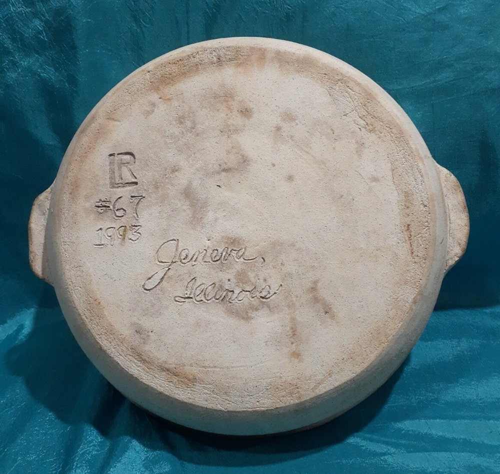 Vintage 1993 LR STONEWARE Crock GENEVA ILLINOIS