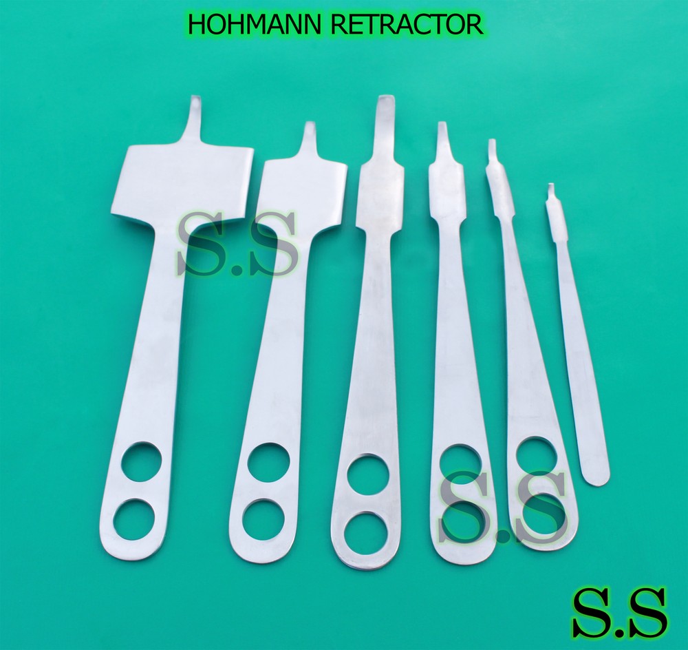 6-Pieces SET HOHMANN RETRACTOR VETERINARY SURGICAL ORTHOPEDIC INSTRUMENTS
