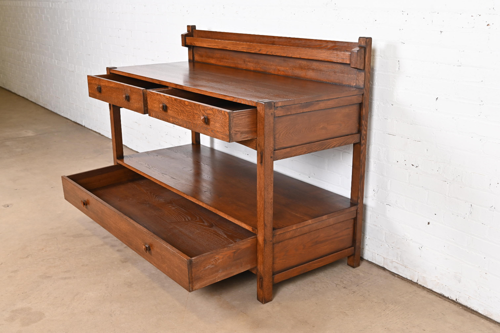 Gustav Stickley Style Mission Oak Arts & Crafts Sideboard or Buffet Server