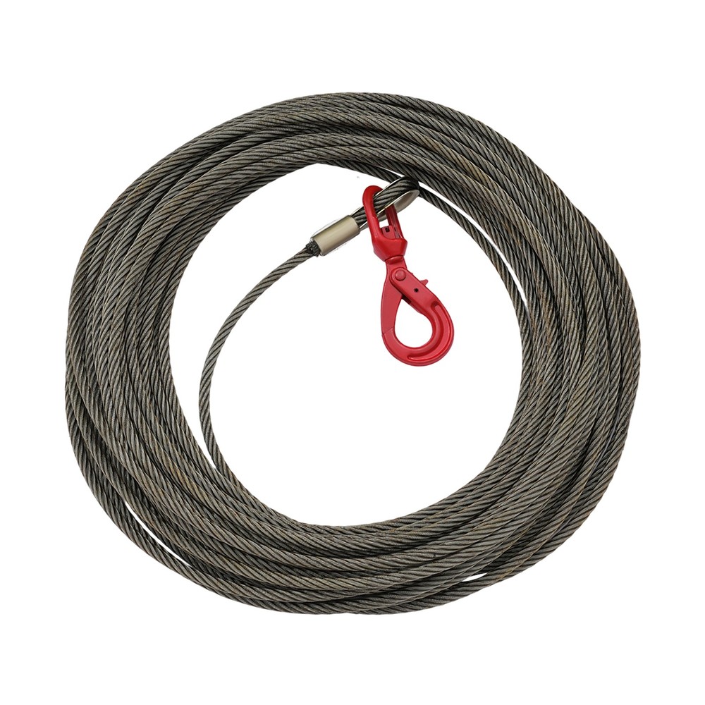 150FT Winch Rope Wire Cable Steel Line with Self-locking Rotating Hook 4410LBS