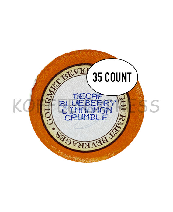 Blueberry Cinnamon Crumble Decaffeinated Ground Coffee, 35 Single Serve Cups