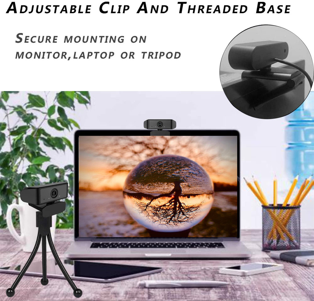 Full HD 1080P Webcam - Microphone Laptop USB PC Webcam, HD Full Gaming Computer