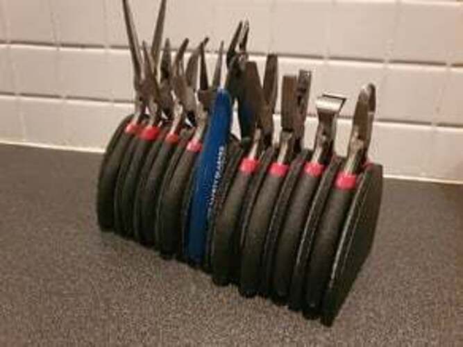 Simple Desk Stand Rack Organizer for Workshop Tool Pliers *Holds 4*