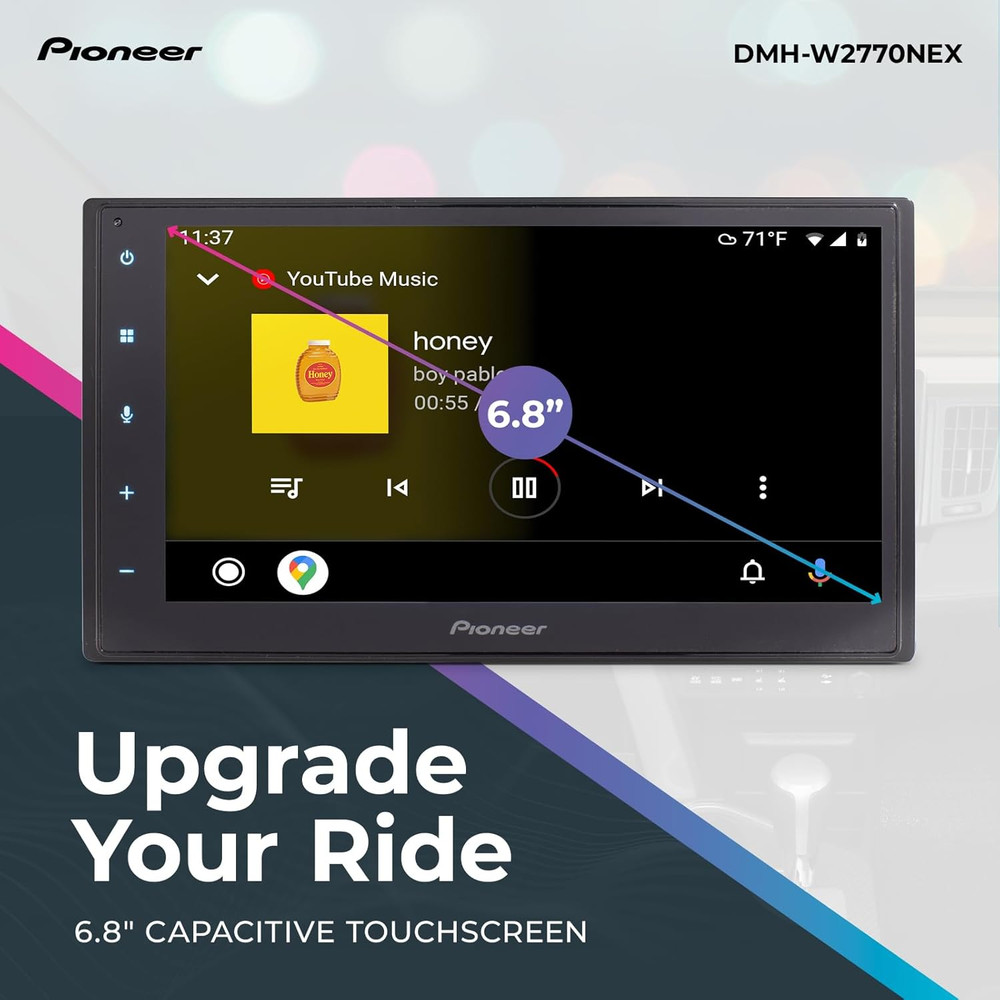 DMH-W2770NEX 6.8" Capacitive Touchscreen, Double Din – Wireless & Wired Apple Ca