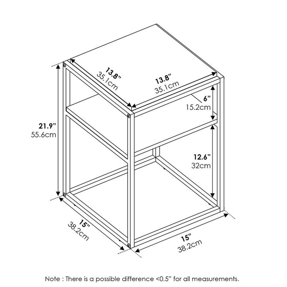 Pemberly Row Engineered Wood 2-Tier Stackable Shelf in Columbia Walnut