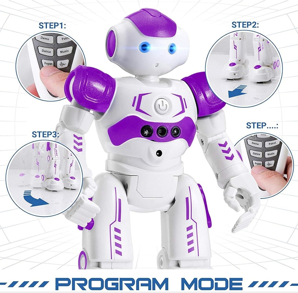 RC Robot Toys for Kids, Gesture & Sensing Programmable Remote Control Smart R...