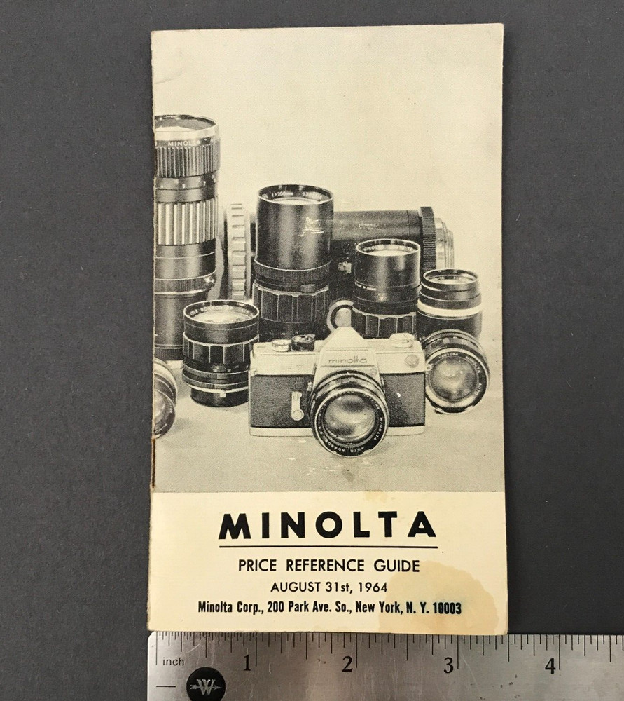 Minolta Price Reference Guide - 1964 - Collectable