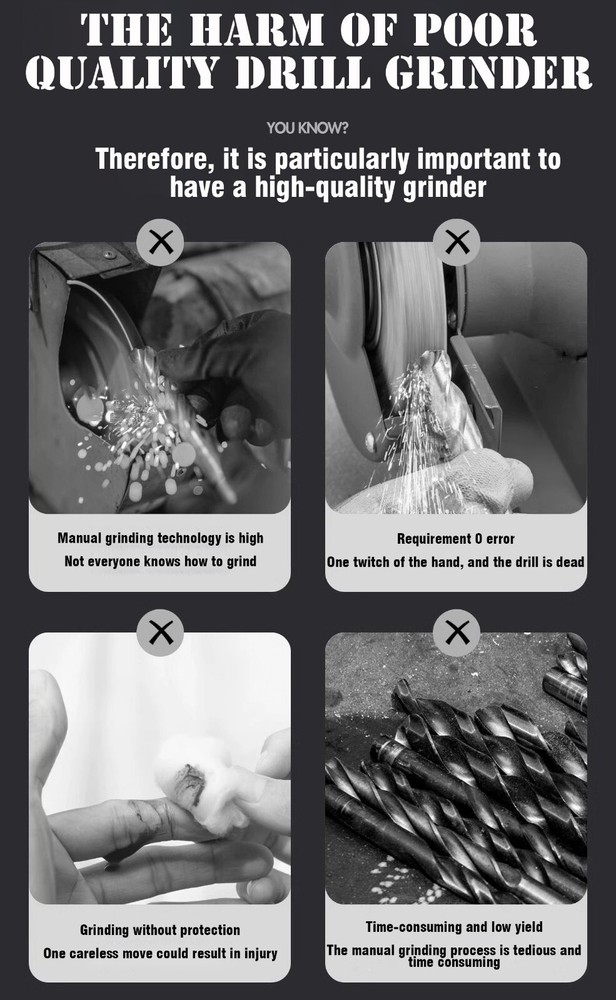 Drill Bits Sharpener 13-26mm 4400rpm Drill Bits Sharpener Grinder Machine 110V