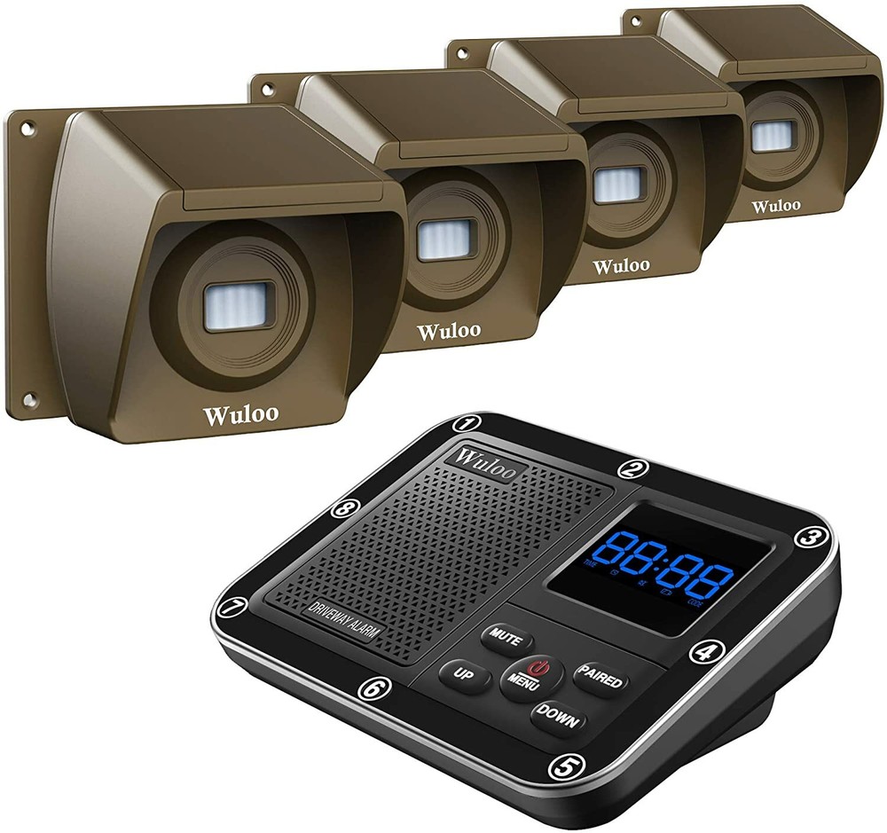 1800 feet Range Driveway Alarm Wireless System Motion Sensor Home Yard Security