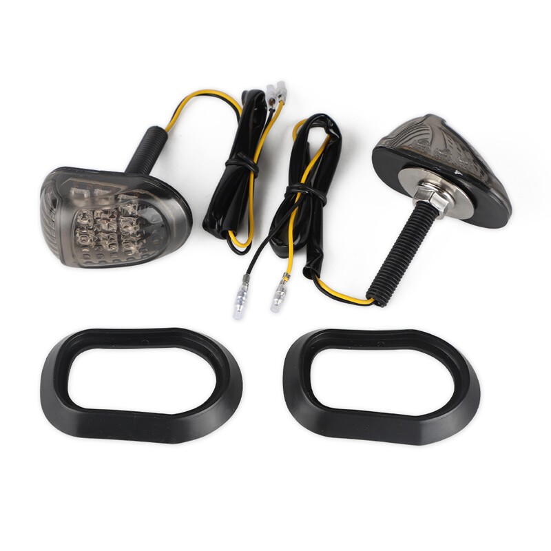 Universal Motorcycle Flush Mount LED Turn Signals Indicator Blinker Amber Light