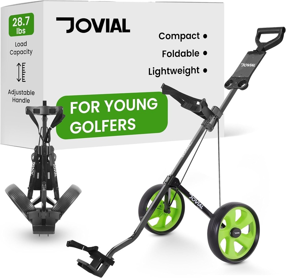 Junior 3-Wheel Golf Push Pull Cart – Lightweight Foldable Aluminum