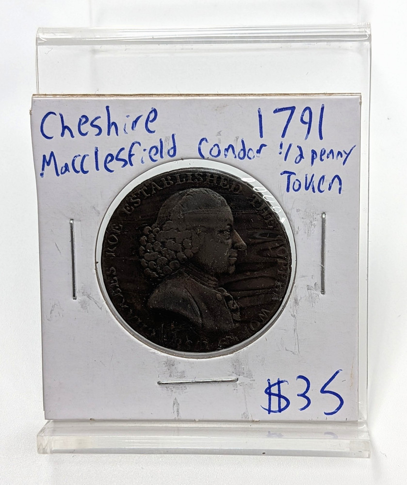1791- Cheshire Macclesfield Half Penny Conder Token