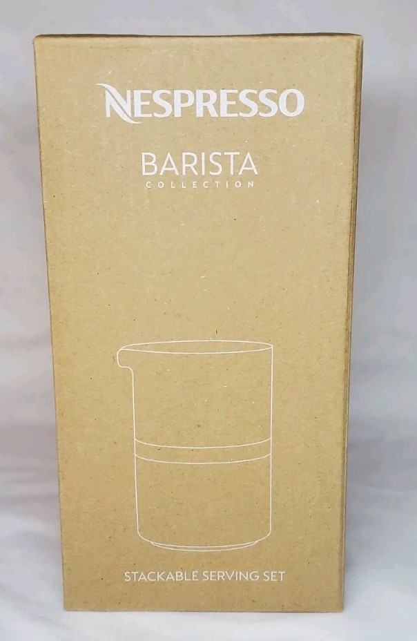 NEW Nespresso Stackable Serving Set ~ in Box, Barista Collection