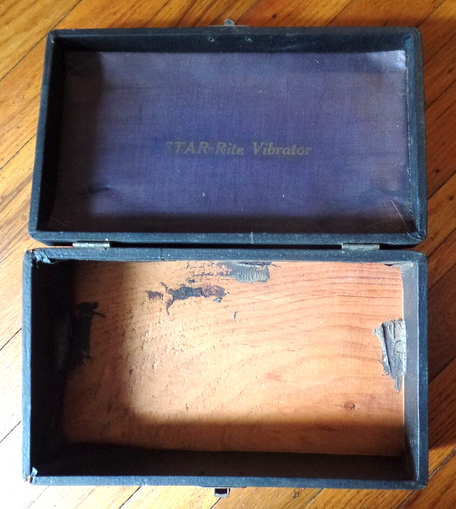 Antique Empty Distressed STAR-RITE VIBRATOR Torrington, Conn. Black Box