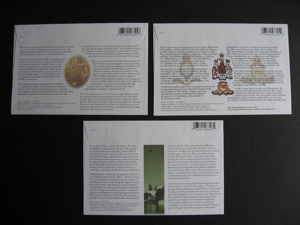 CANADA 3 different 2005 Canada Post special event covers, check them out!!