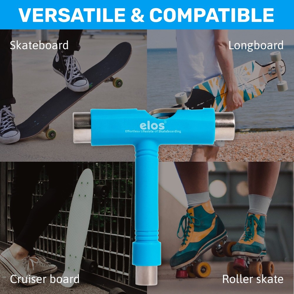 Elos Skateboard Hardware Kit & Skate Tool - Premium Maintenance/Rebuild Kit