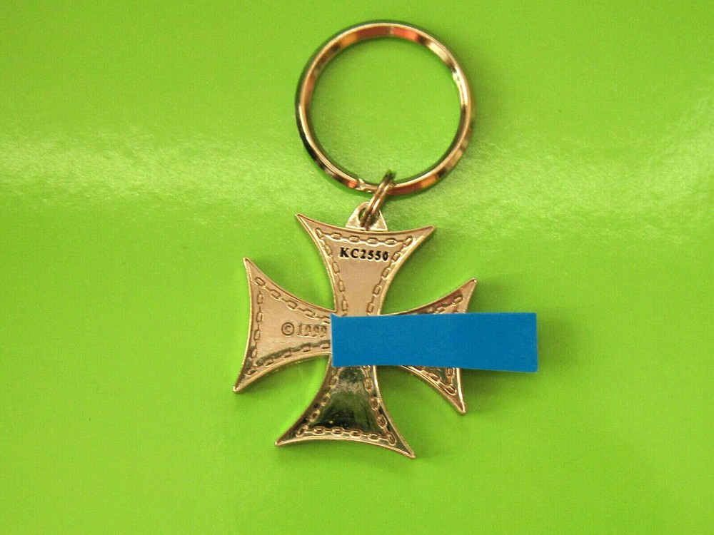 MALTESE CROSS biker - key chain , keychain GIFT BOXED