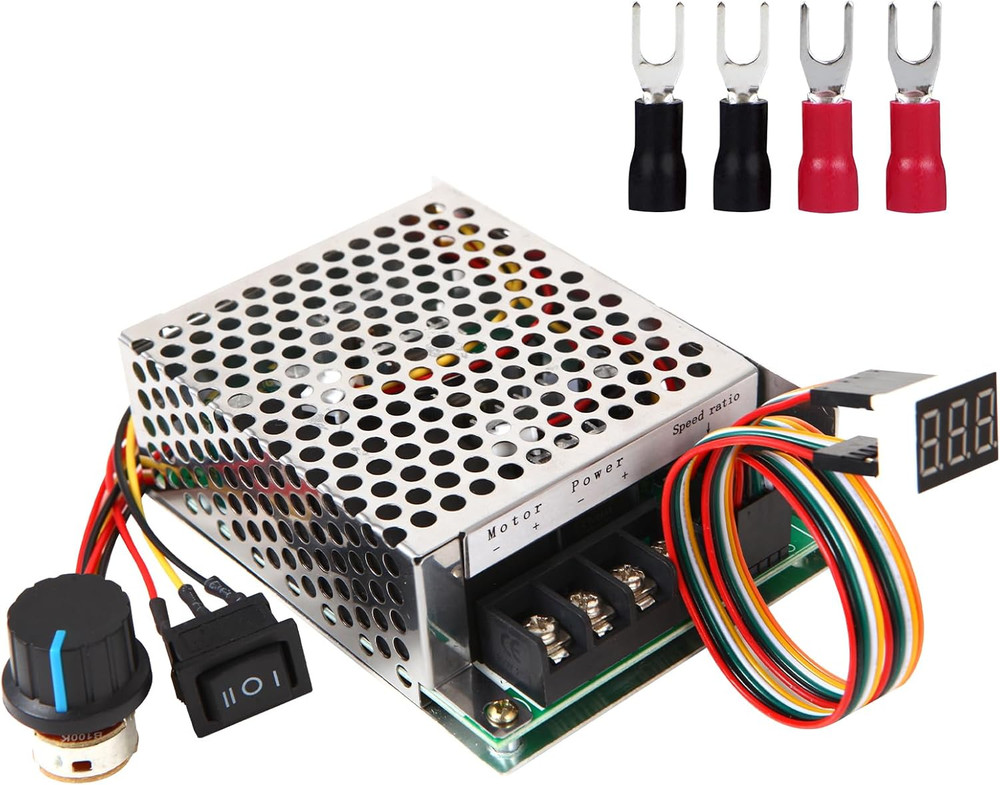 PWM DC Motor Speed Controller, DC 10-55V / Rated 40A / Max 60A, LED Display Step
