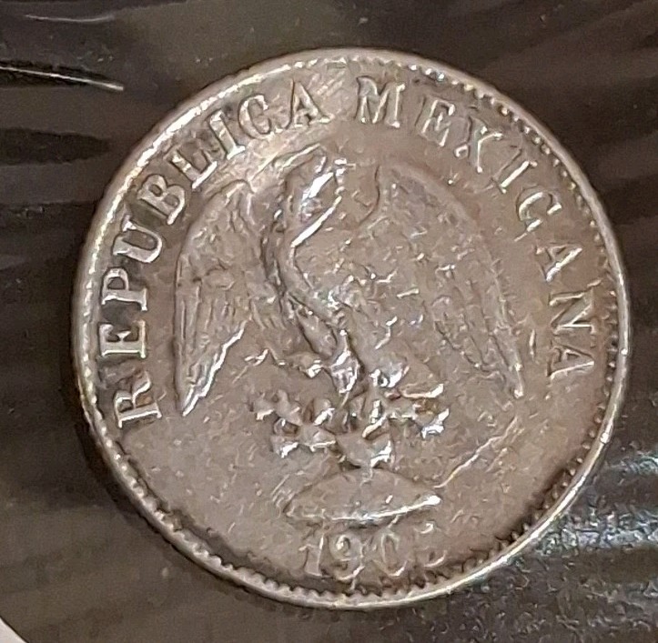 1905 Mo M Mexico 10 Centavos .9027 Silver