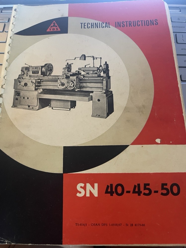 TOS Technical Instructions Manual for SN 40-45-50