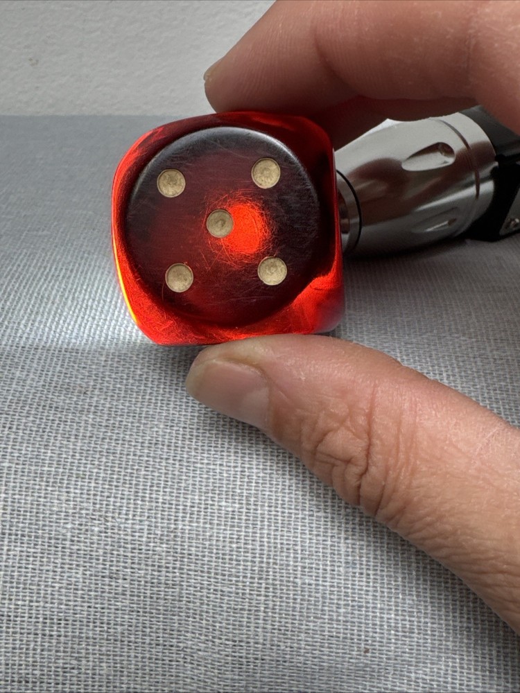 Vintage Cherry Bakelite Catalin Dice 46,9Gr 34,5mm
