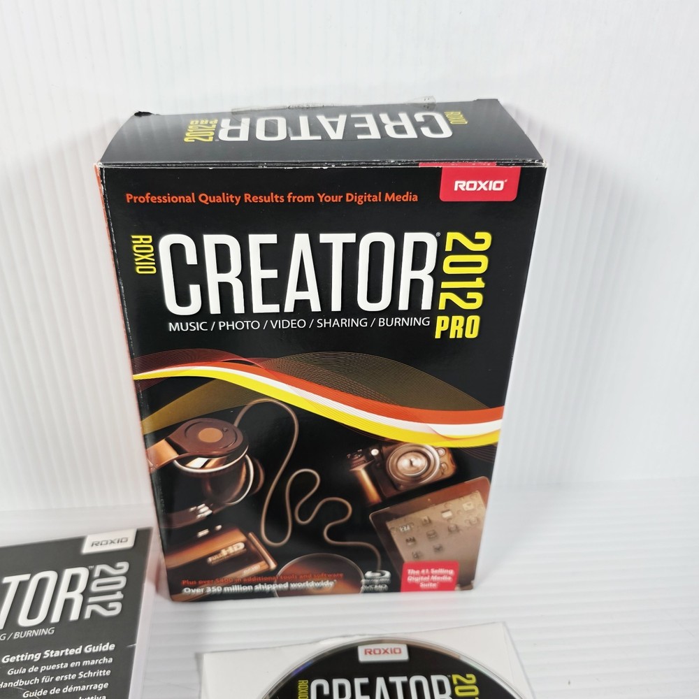 Roxio Creator 2012 Music- Photo Video Sharing Burning Software - Complete