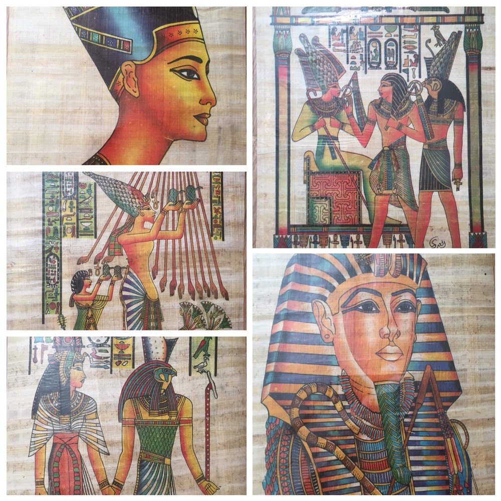 18 Different Egyptian Printed Papyrus Paper For Art Projects /History/Schools