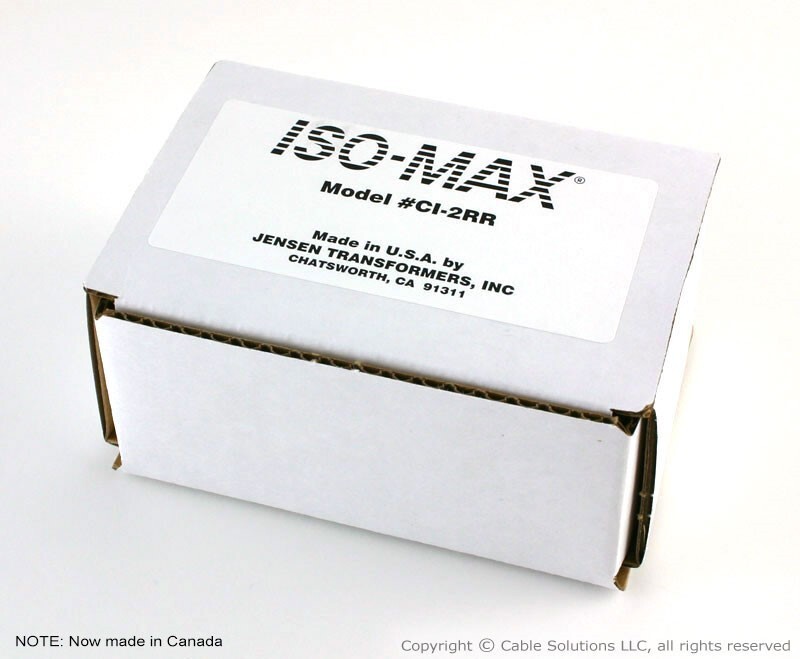 Jensen Transformers CI-2RR ISO-MAX Stereo Audio Hum/Buzz Eliminator/Isolator
