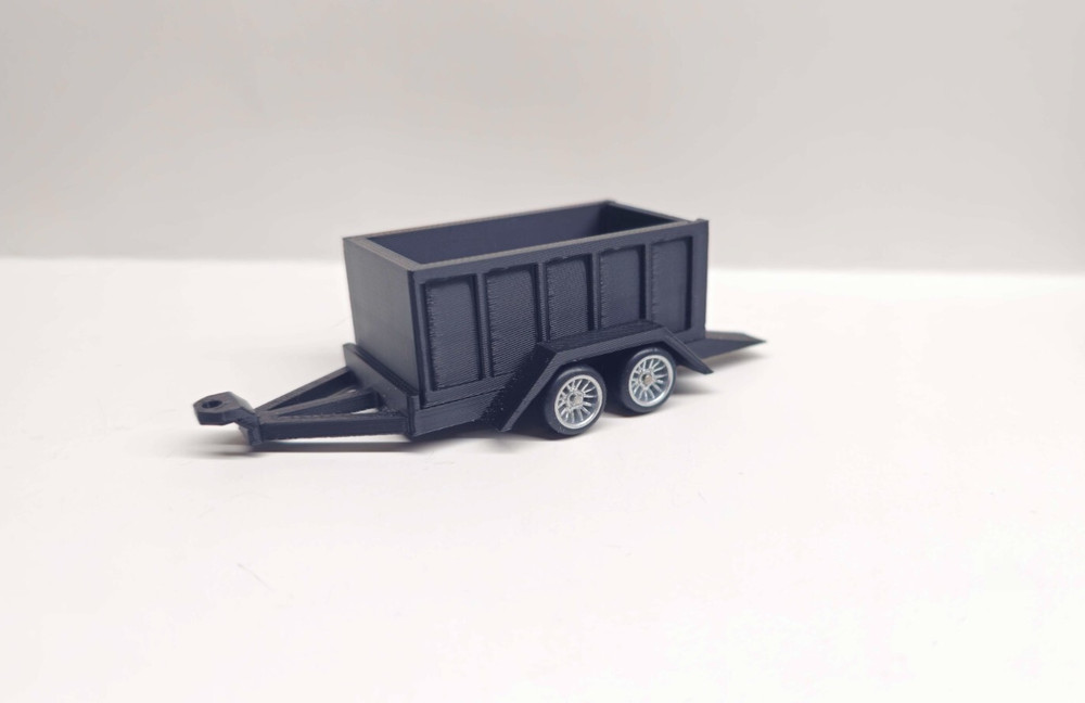 Roll-Off Dump Trailer 3D Printed For 1/64 Scale Hot Wheel Matchbox