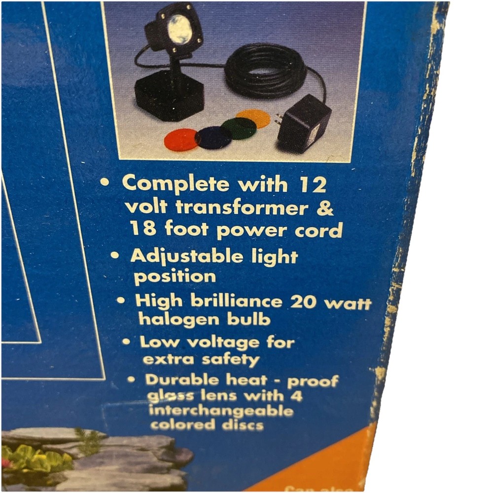 Pondmaster 02155 Submersible Halogen Pond Light Multi Color Open Box
