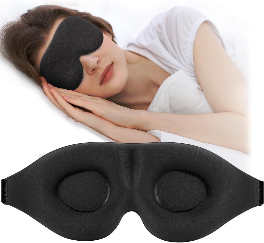 Sleep Mask for Side Sleeper, Light Blocking Sleeping Eye Mask for Women Men, 3D