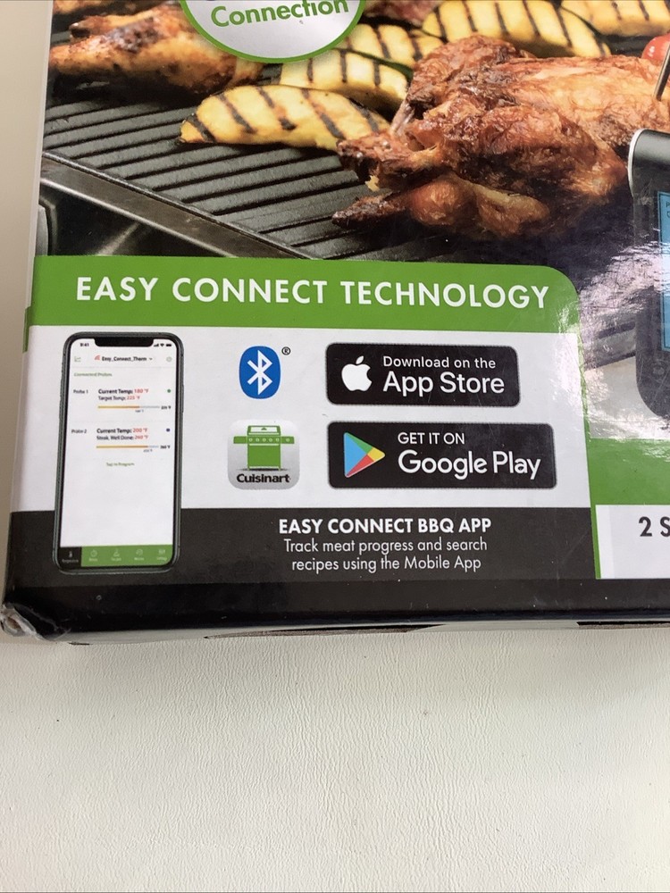 Cuisinart Bluetooth® Easy Connect Meat Thermometer - Probe Management, NEW!!