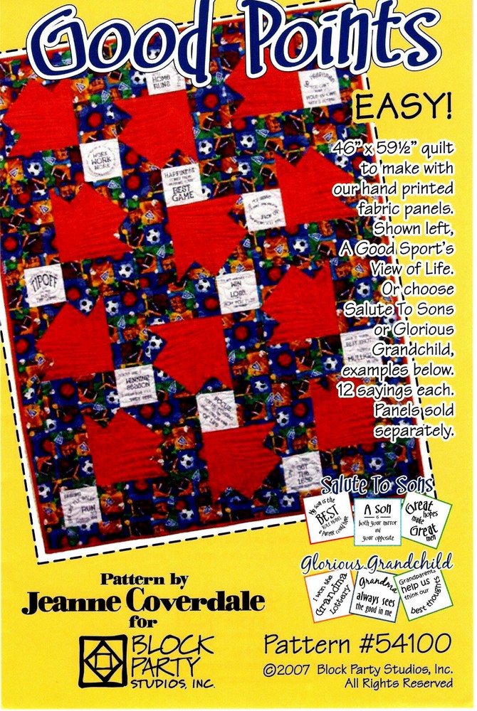 Good Points Wall Quilt Quilting Pattern by Block Party Studios #54100