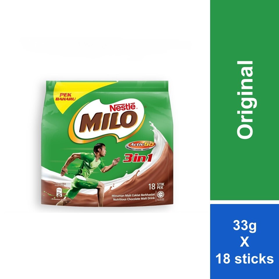 3 packs Chocolate Malt 3 in 1 MILO (FAST SHIPPING + FREE GIFT)