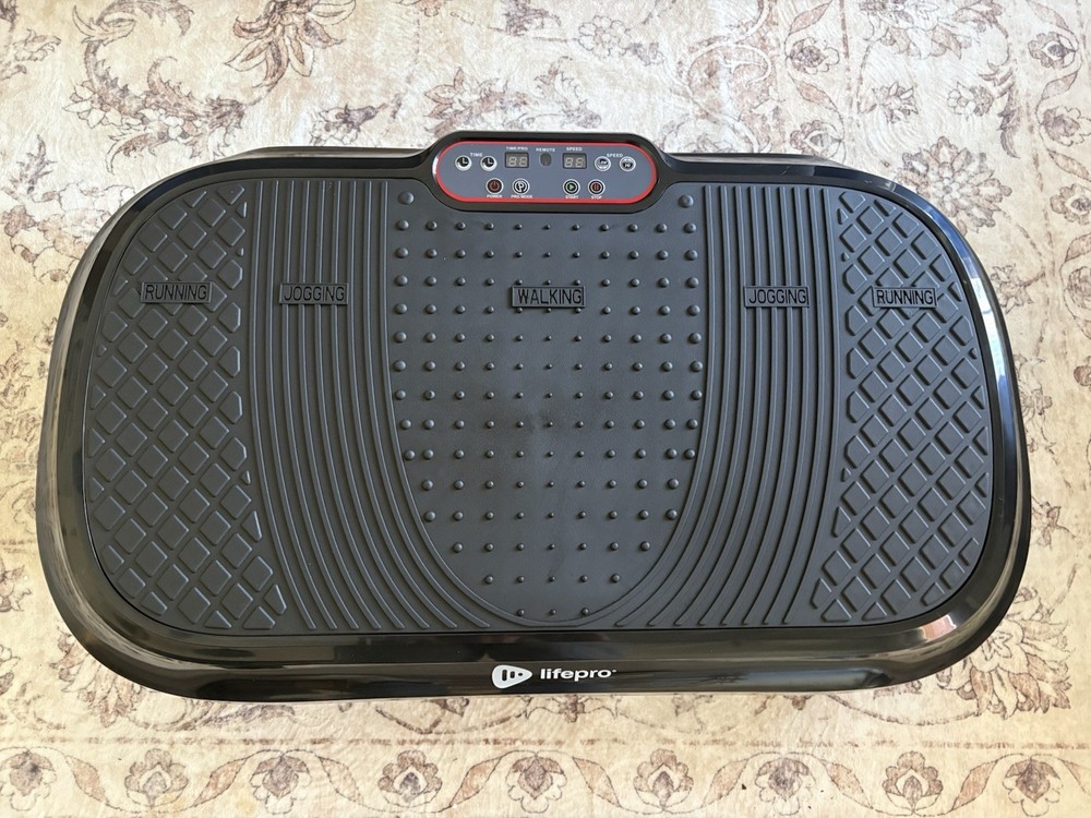 Lifepro Waver Vibration Plate Oscillating Machine Adjustable Speed Remote Black