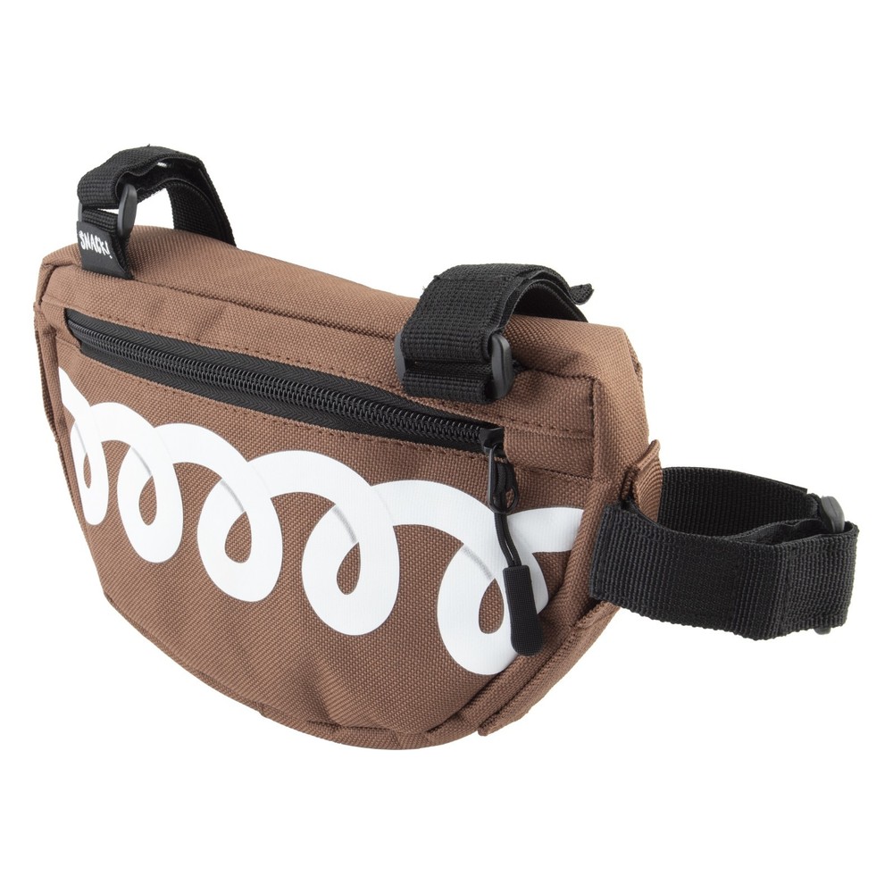 Brown Snack Cupcake Bike Frame Bag - 600D Polyester, Hook and Loop Straps,