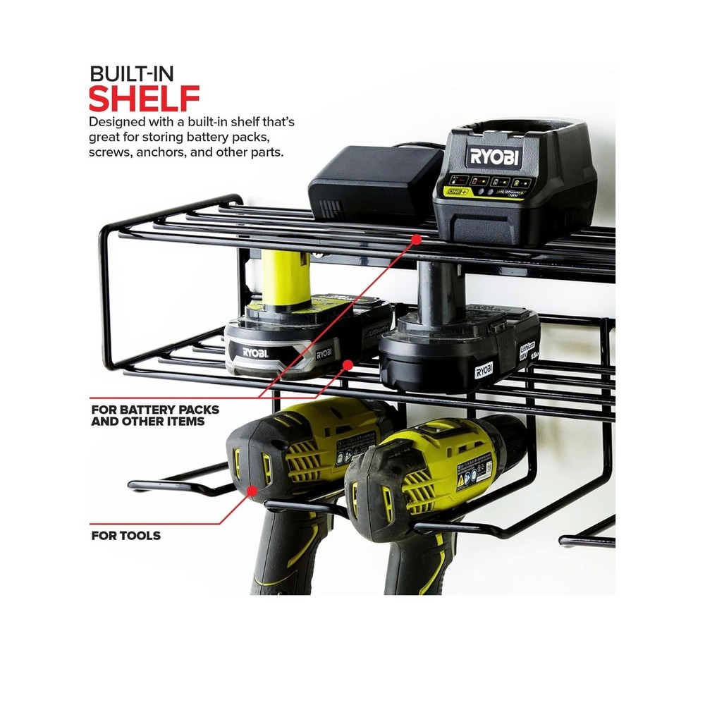 Heavy Duty Power Tool Organizer Garage Shelf