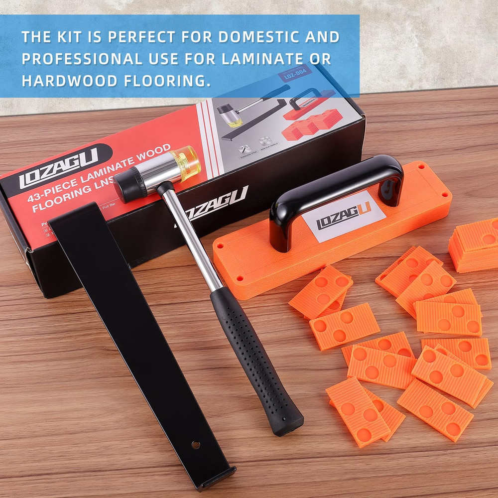 43-Piece Vinyl Flooring Installation Kit - Complete Laminate Tools Set