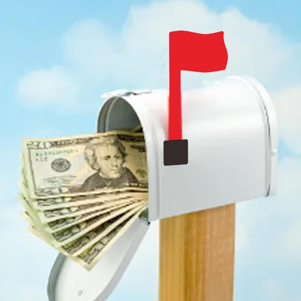 2Pcs Mailbox Flag Replacement Kit Red Flag for Mailbox Universal Replacement ...