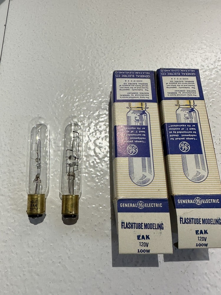 EAK  "2-pack"  Projector Lamp Projection Bulb Flashtube Modeling 100w 120v G.E.