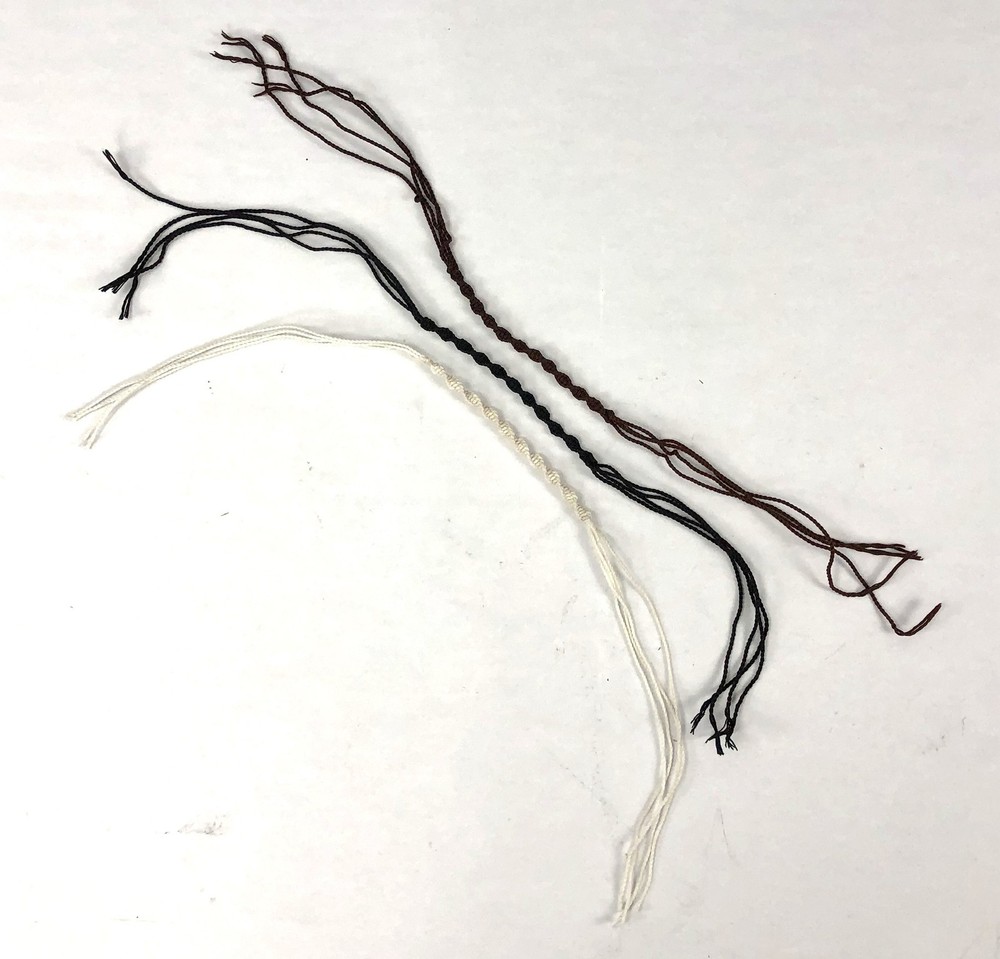 Fancy Braided Powder Horn Lanyard Black