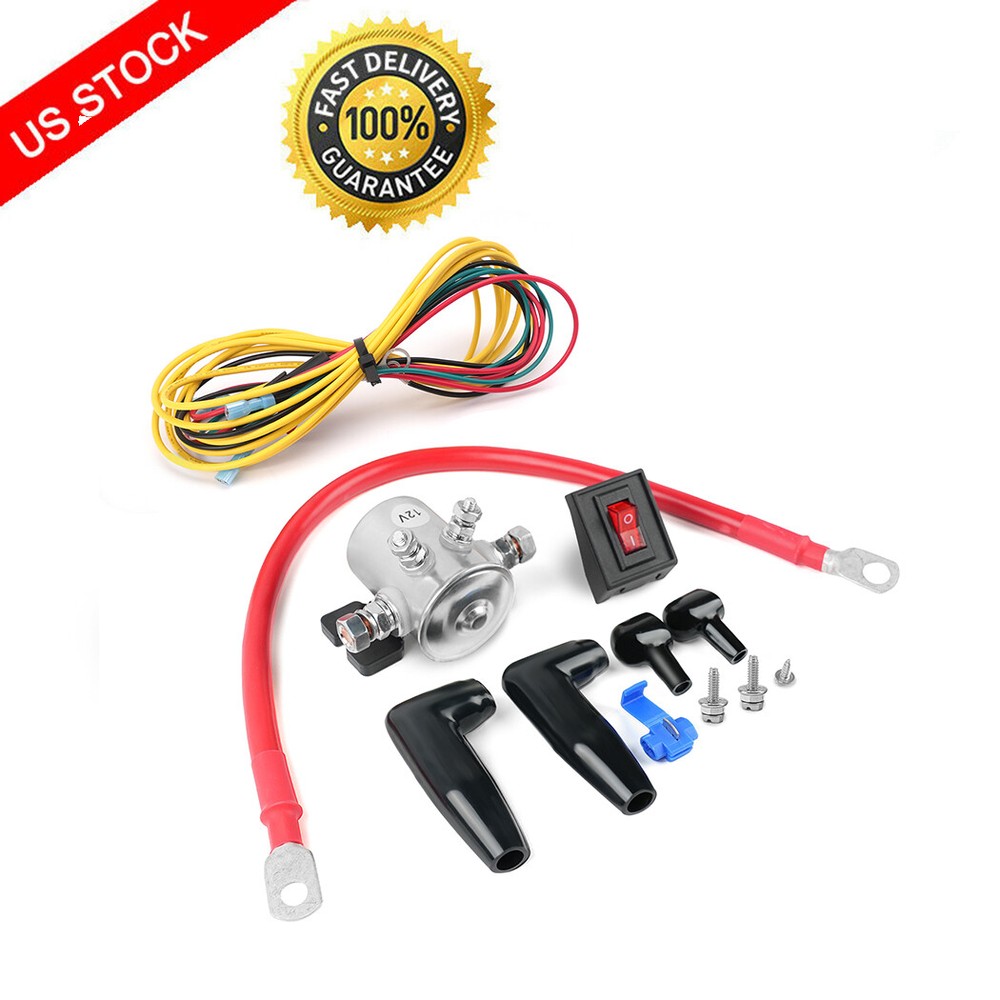 Power Interrupt Kit Winch Battery Solenoid Cut-Off Switch Wiring Install for