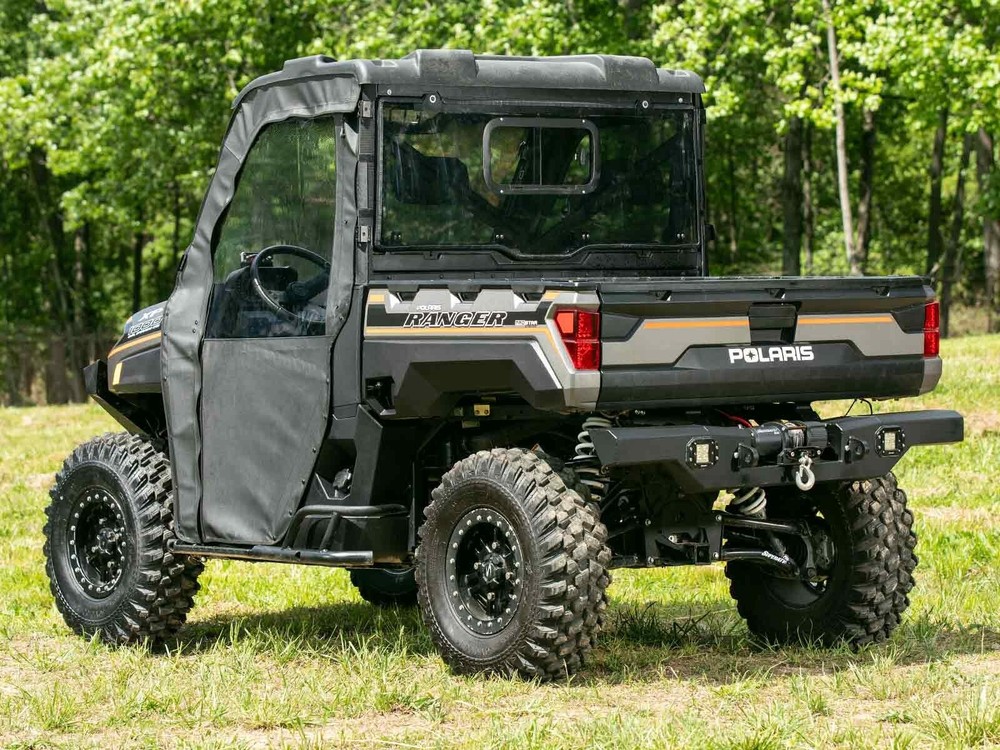 SuperATV Soft Cab Enclosure Doors Bobcat UV34 Sliding Rear Windshield - Light