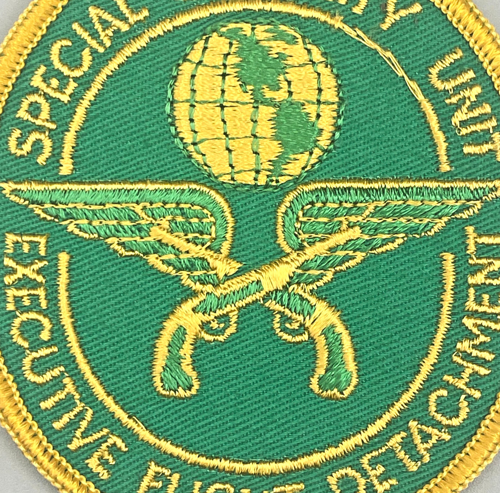 Special Security Unit Executive Flight Detachment Military Patch 3" Green Gold