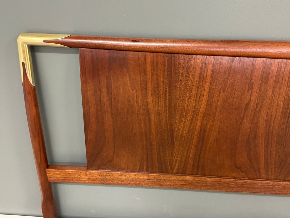 Refinished Walnut Full Headboard by Robsjohn Gibbings for Widdicomb