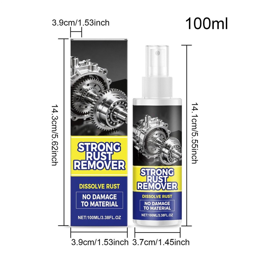 Universal Rust Remover Spray for Car Wheels Metal Surface Decontamination