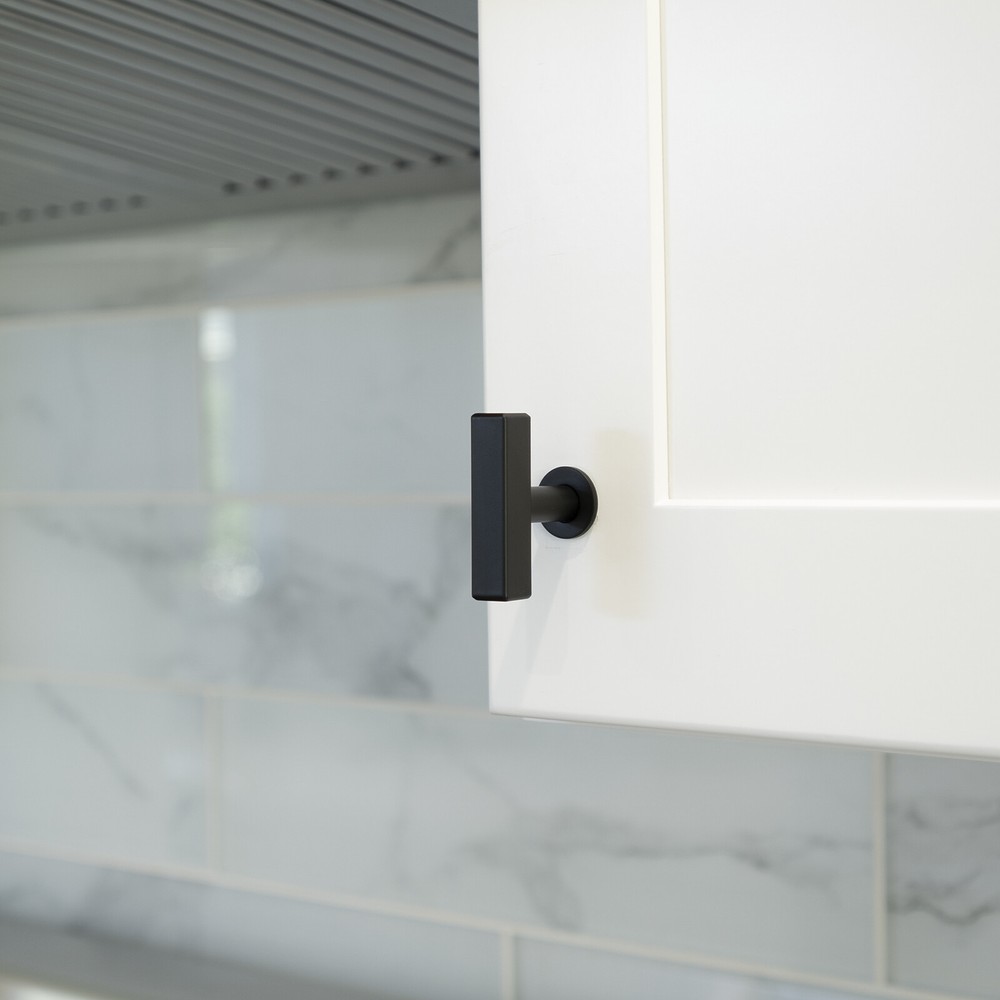 Black Square Modern Cabinet Handles Bar Pulls Kitchen Hardware Stainless Steel