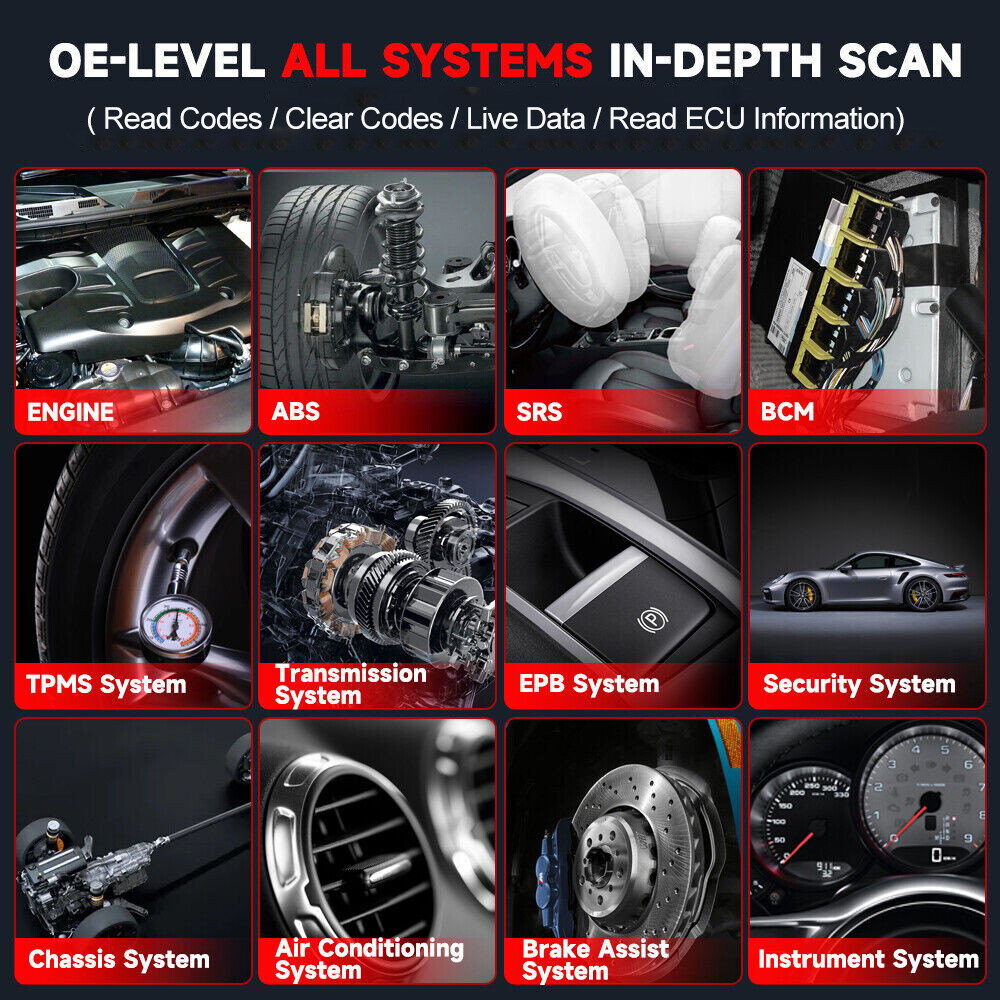 ANCEL DS300 Full System Diagnostic Scanner OBD2 Tool with Bi-Directional Control